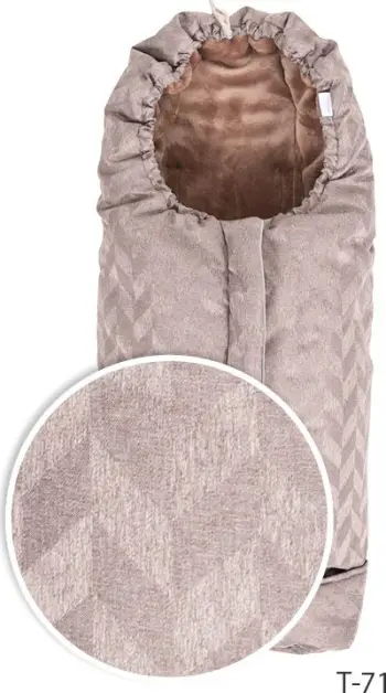 Qese dimërore për karrocë TRITON Sleeping Bag Footmuff, 100 cm, material i papërshkueshëm nga uji, gri