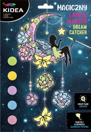 Set kreativ Derform Magical KIDEA Dreamcatcher, kapës ëndrrash, që shndrit në errësirë, shumëngjyrësh