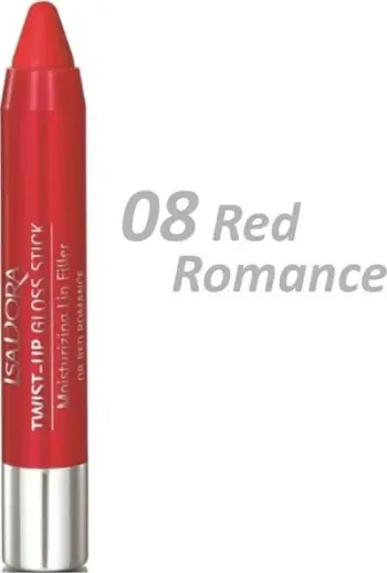 Laps buzësh Isadora Twist-up 08 Red Romance, gloss, 2.7g, i kuq