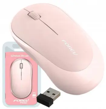 Mouse wireless Forev FV-185, silent keys, i rozë