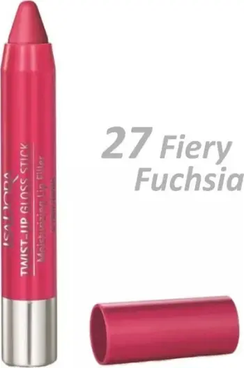 Laps buzësh Isadora Twist-up Gloss Stick 27 Fiery Fuchsia, 2.7g, rozë fuchsia
