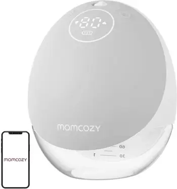 Pompe gjiri hands-free, Momcozy M9, kontroll me aplikacion, 150 min bateri, 150 ml, gri