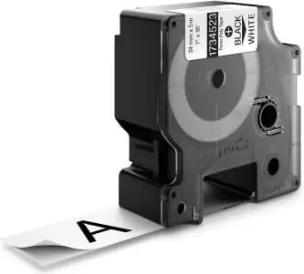 Shirit etiketues, Dymo Rhino 1734523, sipërfaqe me shkëlqim, black on white