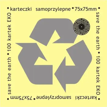 Bllok shënimesh ngjitëse Promised Land Eco, 75x75mm, 100 fletë, i verdhë
