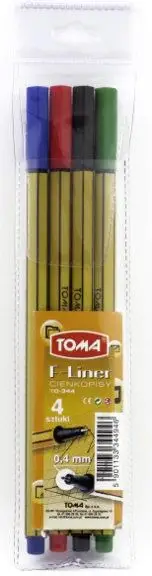 Set stilolapsa fine liner F Liner, 0.4mm, 4 ngjyra
