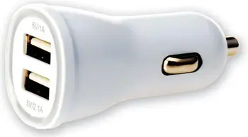 Karikues makine Techly, 2 x USB-A, 2.1 A, i bardhë