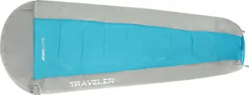 Qese fjetjeje Enero Camp Traveler, 210x80/50cm, model mummy, blu e çelët gri