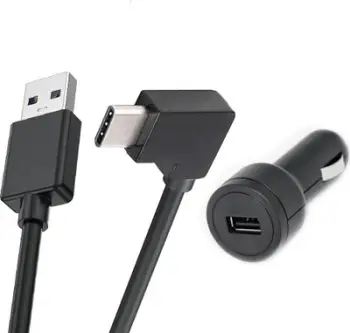 Karikues makine TomTom USB, me kabllo USB A në USB C, i zi