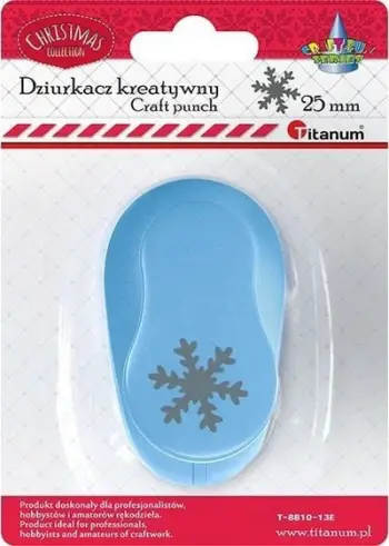Grusht dekorativ Titanum Creative Punch Snowflake 2 13E, 25 mm, i bardhë