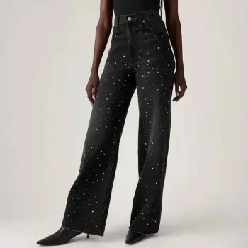 Xhinse LEVIS RIBCAGE WIDE LEG H223 DAZZLE ME SMOKE