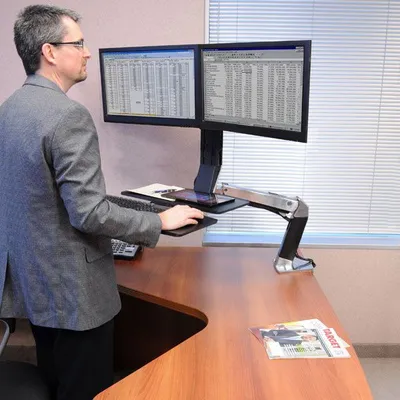 Mbajtës tavoline për monitorë Ergotron WorkFit A II 24-316-026, i zi - 1