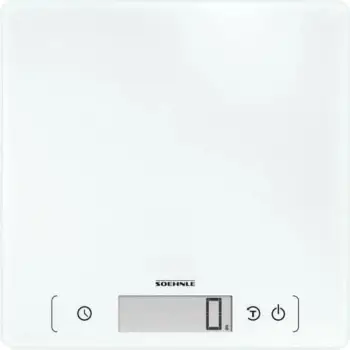 Peshore kuzhine, Soehnle Page Comfort 400 (61505), 10 kg, ekran LCD, sensor-touch, e bardhë
