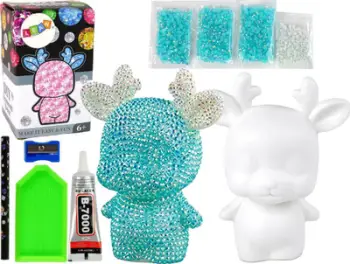 Set kreativ Leantoys Creative Reindeer, DIY, ngjyrë blu
