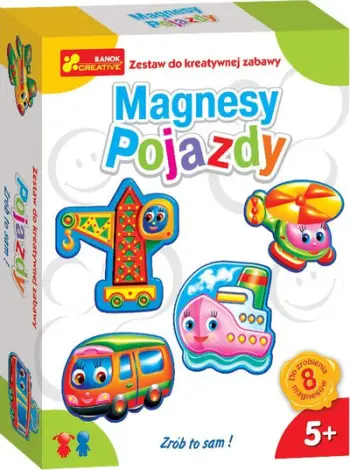 Set kreativ magnetë frigoriferi Ranok Vehicles, kallëpe allçie, për pikturim