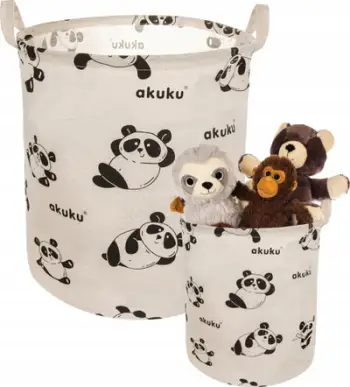 Shportë lodrash Akuku Panda, e palosshme, bardh e zi