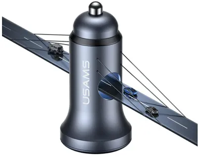 Karikues makine Usams CC320, 2x USB A, 2.4A, argjendtë - 3