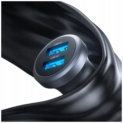 Karikues makine Usams CC320, 2x USB A, 2.4A, argjendtë - 4