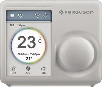 Termostat inteligjent Ferguson FS1TH, Wi Fi, ekran me prekje, i bardhë