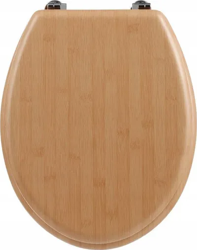 Ulese tualeti 5Five Bamboo Effect, mbyllje e butë, efekt dru bambuje, kafe - 1