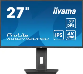 Monitor iiyama ProLite XUB2792UHSU-B6 27" 4K UHD IPS me rregullim lartësie 150 mm, pivot & swivel, i zi