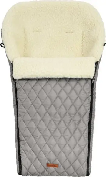 Qese gjumi për karrocë Sensillo Quilted Sleeping Bag Wool, lesh, gri