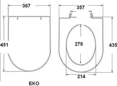 Ulëse tualeti Cersanit Eko Plus K98-0006, e bardhë - 1