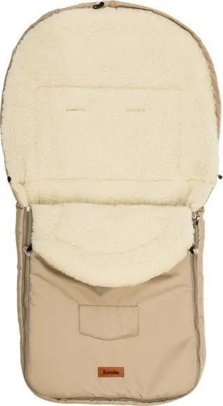 Qese gjumi për karrocë Sensillo Wool, universale, 95x40 cm, cappuccino