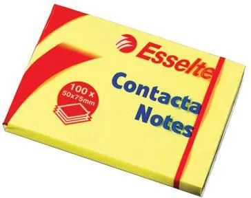 Bllok shënimesh vetëngjitës Esselte Contacta, 75x75mm, 100 fletë, multicolor - 1