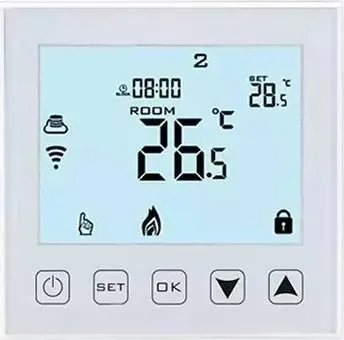 Termostat inteligjent Tuya Programmable Thermostat, WiFi, për ngrohje nën dysheme, i bardhë - 1