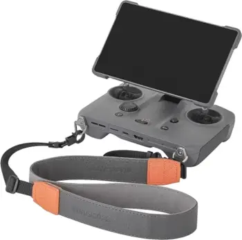Rrip qafe, Sunnylife, GS014, për DJI RC2/1 RC PRO2/1 RC PLUS2/1 Smart Controller, material PU lëkurë, i rregullueshëm 62.5–80 cm, me grepa dhe vida