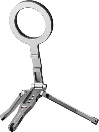 Mbajtës telefoni me tripod PULUZ PU3222H, MagSafe, i palosshëm, 11.7 cm i palosur, unazë 5.8 cm, gri