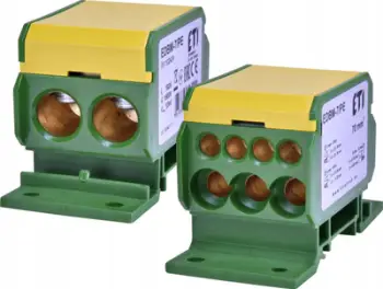 Bllok shpërndarës ETI EDBM-7/PE, 1P 192A, 2x70 mm² 3x25 mm² 4x16 mm², verdhë jeshile