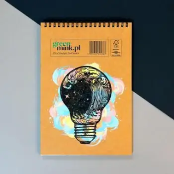 Bllok skicash Spiral Sketchbook Light Bulb, 96 faqe, 170 x 250 mm, i kafe