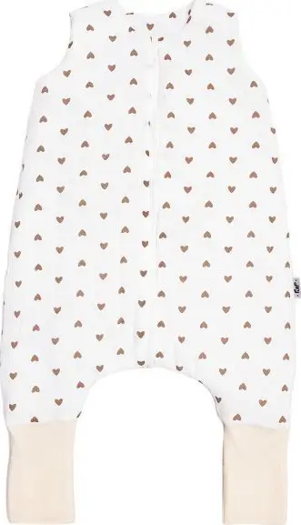 Qese gjumi verore me këmbë Sweety Summer Hearts, muslin pambuku, 0.5 TOG, shumëngjyrëshe