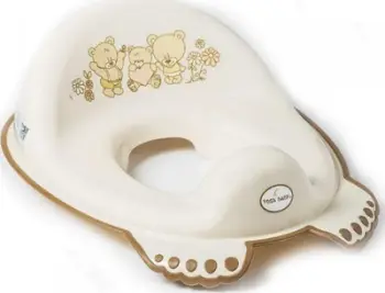 Ulëse tualeti për fëmijë Tega Baby MS-016-119, kundër rrëshqitjes, me shpinore, bezhë