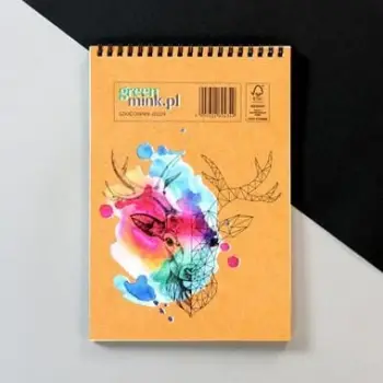 Bllok skicimi Greenmink Spiral Sketchbook Deer, 170 x 250mm, 96 faqe, kapak kafe