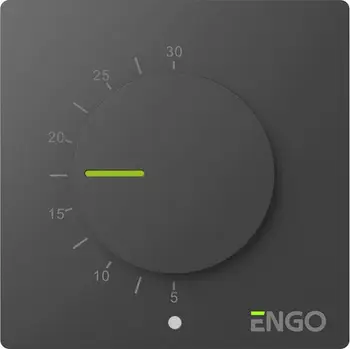 Termostat muri Engo ESIMPLE230B, 230V, me rrotë, i zi