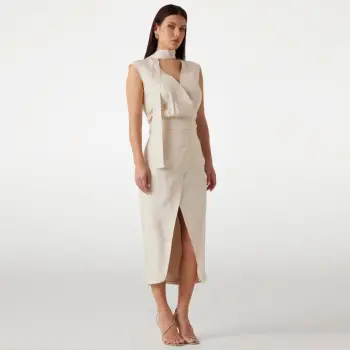 Fustan GUESS WHITNEY WRAP DRESS