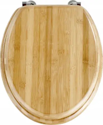 Ulese tualeti Wenko Bamboo, bambu, kafe e errët