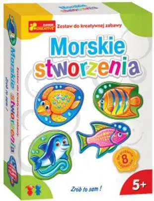 Set kreativ Ranok Creative Plaster Marine Creatures, figura me gips, magnete frigoriferi, shumëngjyrësh