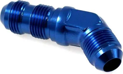 Lidhës bulkhead TurboWorks 45°, AN6, alumin, i zi - 1