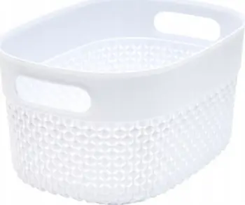 Shportë organizuese Curver Container Basket, 3.5L, plastike e ricikluar, e bardhë