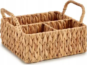 Shportë organizuese GiftDecor Storage Basket With Handles, bari deti, me doreza, natyrale