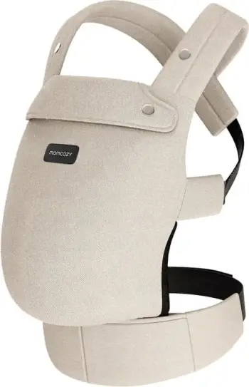 Mbajtëse bebe Momcozy BC001, ergonomike, pambuk, bezhë