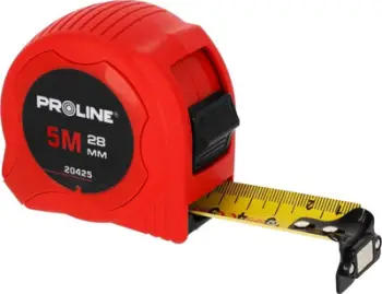 Metër matës PROLINE, 8 m, majë magnetike, i verdhë