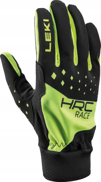 Doreza ski nordik Leki HRC Race, Softspan, AX Suede, të zeza, madhësia 6.5