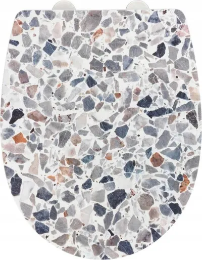 Ulësja WC Wenko Terrazzo, 36.5 x 45 cm, gri e bardhë - 1