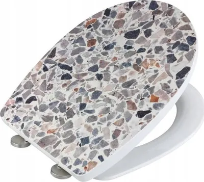 Ulësja WC Wenko Terrazzo, 36.5 x 45 cm, gri e bardhë - 3