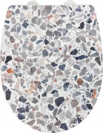 Ulësja WC Wenko Terrazzo, 36.5 x 45 cm, gri e bardhë