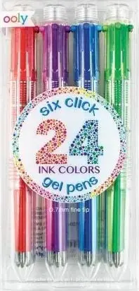 Set stilolapsa xheli Ooly Writing Utensils Gel Pen, 4 copë, majë 0.7 mm, shumëngjyrësh